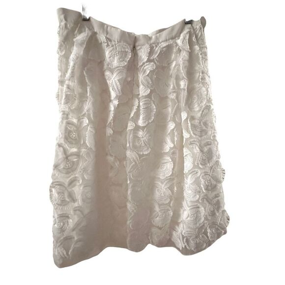 Calvin Klein ~ White lace appliqué skirt ~ fully lined ~ size 12 - Picture 1 of 7